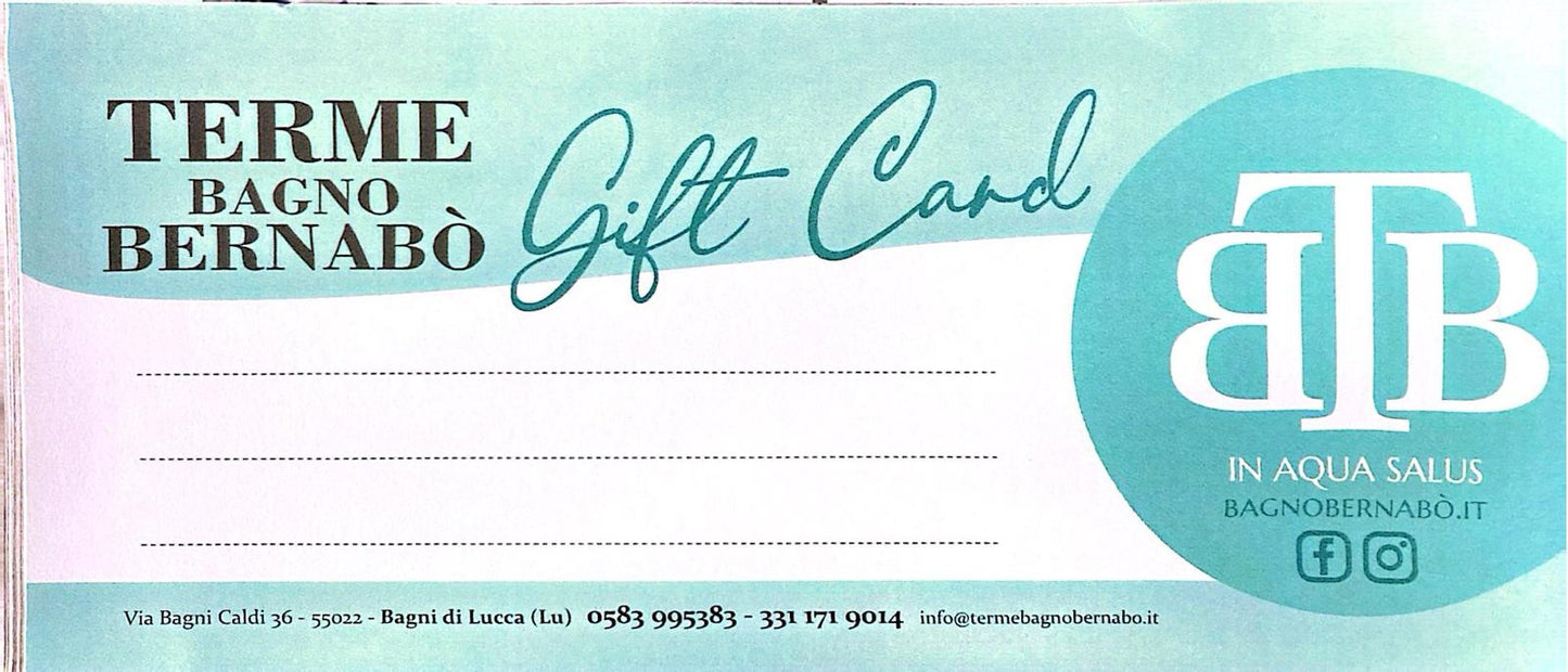 GIFT CARD- Terme Bagno Bernabò-